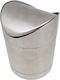 Ready Waste Bin Made of Inox Silver 11.7x11.7x16cm