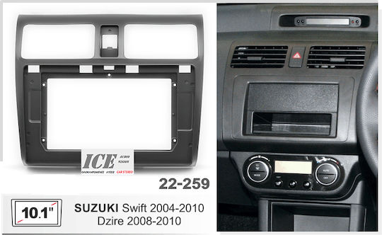 DIN Fascia Panels 2 Din Compatible with Screen 10" for Suzuki Swift 2004-2010