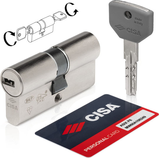 Cisa Zylinderschloss Sicherheits 70mm (30-40) Silber