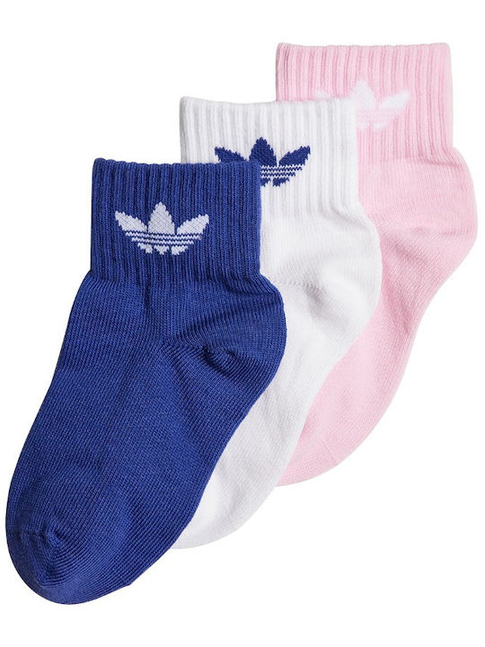 Adidas Αθλητικές Παιδικές Κάλτσες Μακριές για Κορίτσι Πολύχρωμες 3 Ζευγάρια