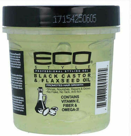 Eco Style Black Castor Gel Μαλλιών 235ml