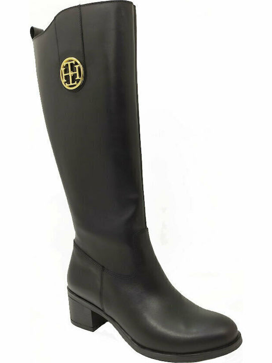 Ragazza Leather Medium Heel Women's Boots with ...