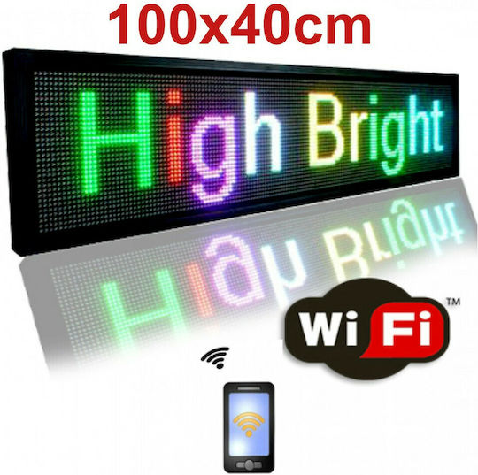 Semn LED rulant Cu o singură față Impermeabila 100x40cm RGB