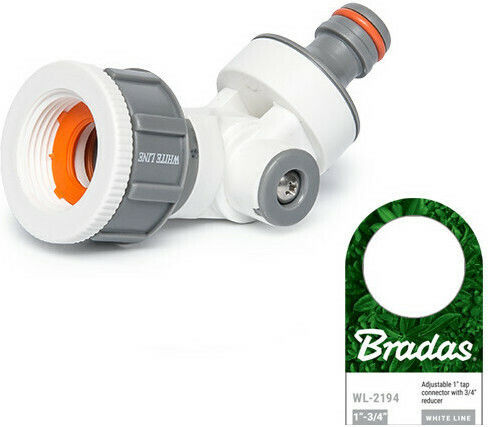 Bradas WL-2194 Ρακόρ Βρύσης 25.4x19mm Λευκό