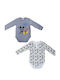 Disney Baby Bodysuit Underwear Set Long-Sleeved Gray 2pcs