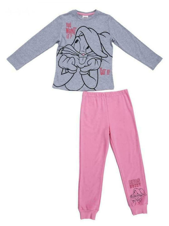 Warner Bros Kinder Schlafanzug Winterlich Baumwoll Rosa