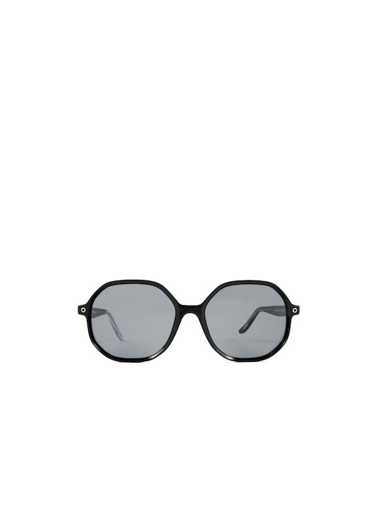 Snob Milano Pupi Women's Sunglasses with Black Plastic Frame and Gray Lens SN113C01Z