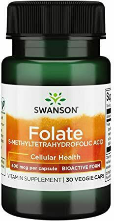 Folate 5-Methyltetrahydrofolic Acid 400mcg 30 Φυτικές Κάψουλες