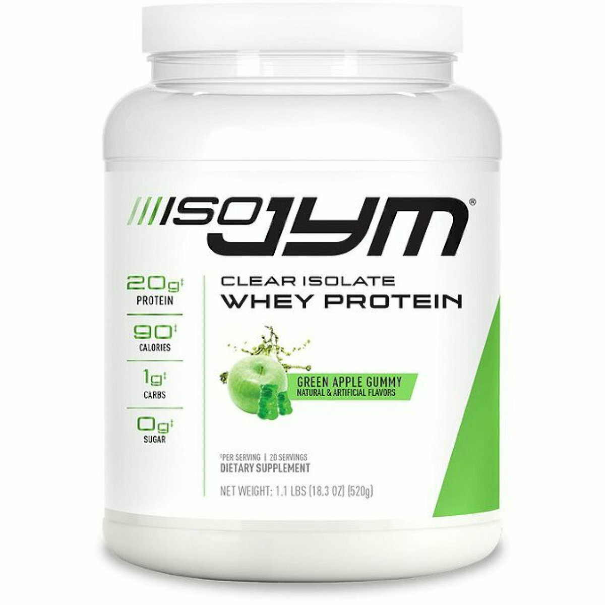 JYM Clear Isolate Whey Protein 520gr Green Apple Gummy Skroutz.gr