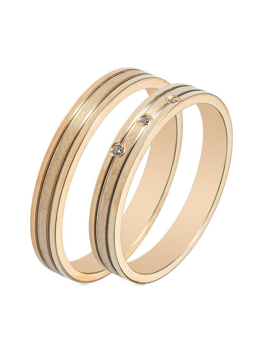 Gold Ring SL87 MASCHIO FEMMINA Sottile Series 9 Carat Gold Ring Size:41 Stones:No Stones (Set Price)