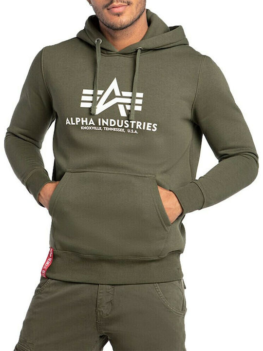 Alpha Industries Sweatshirt with Hood Khaki