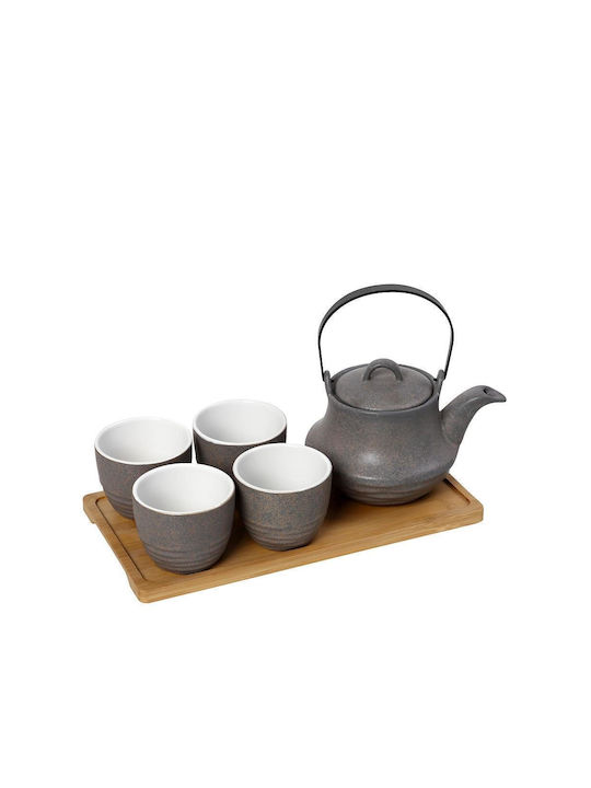 Espiel Ritual Teeset mit Tasse und Filter Keramik Gray 600ml 5Stück