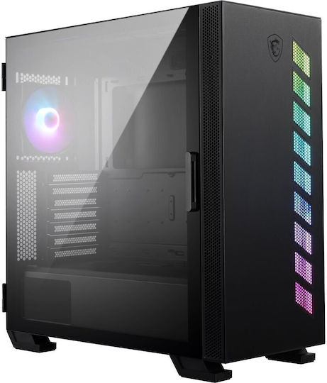 MSI MAG Vampiric 300R Gaming Midi Tower Κουτί Υπολογιστή με Πλαϊνό Παράθυρο και RGB Φωτισμό Μαύρο