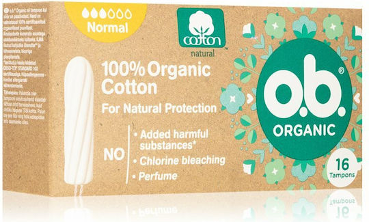 O.B. Tampoane Organic pentru Flux Normal 16buc