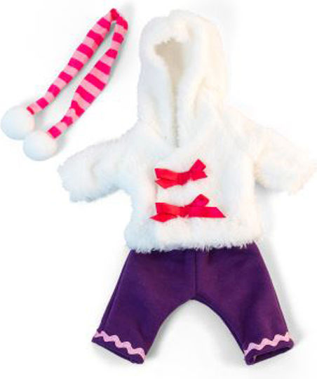 Miniland White Fur Doll Clothes for 3++ Years