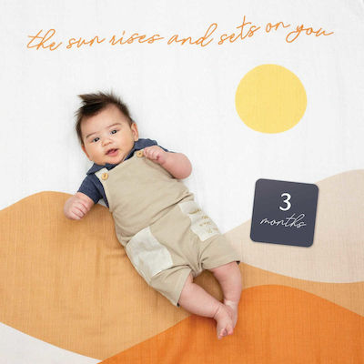 Lulujo Baby Milestone Sheet Sun Rises 1pcs