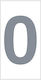 Ergo Sign with Number in Silver Color 8.5cm 572410.0026