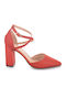Pumps mit Riemchen Rot