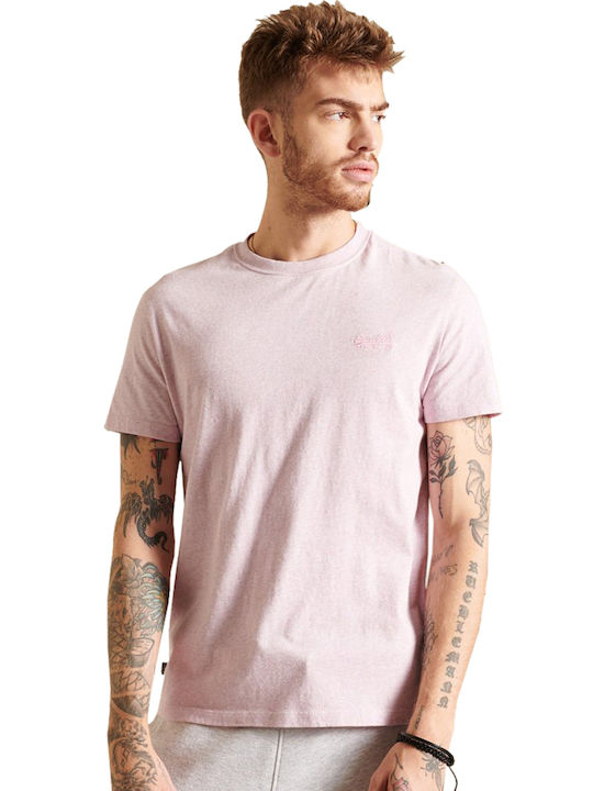 Superdry Ανδρικό T-shirt Κοντομάνικο Pale Pink ...