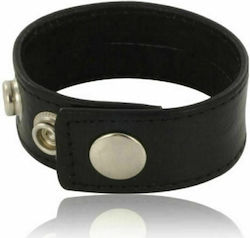 Leather Body Leather Body Cock & Ball Strap with Snaps Black