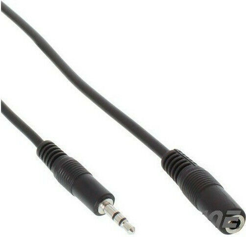 InLine Καλώδιο Ήχου 3.5mm male - 3.5mm female Μαύρο 10m 99937