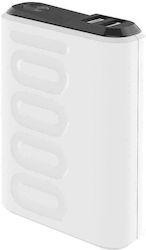 Celly Pro Power Bank 10000mAh 18W με 2 Θύρες USB-A Λευκό