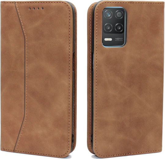 Bodycell PU Leather Wallet Δερματίνης Καφέ (Realme 8 5G)