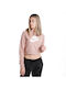 Nike Women's Cropped Hooded Sweatshirt Rose Whisper