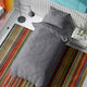 Dimcol Sheet Set with 1 Pillowcase for Single Bed 160x240cm. Solid 495 Dark Grey 2pcs