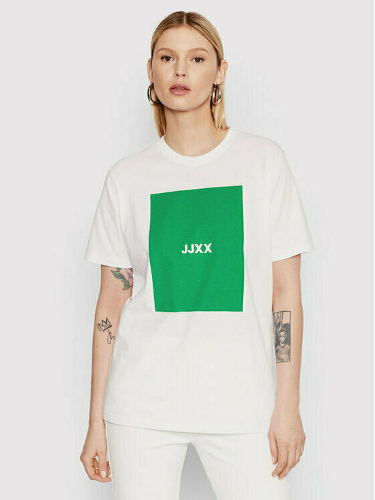 Jack & Jones Feminin Tricou Bright White/Green