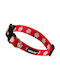 Petler Shining Red Paw Κολάρο Σκύλου σε Κόκκινο χρώμα Medium 16mm x 26 - 41cm