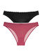 Dorina Reese Women's Brazil 2Pack with Lace Black/Pink