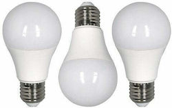 Eurolamp LED-Glühbirnen für Sockel E27 und Form A65 Warmes Weiß 1450lm 3Stück