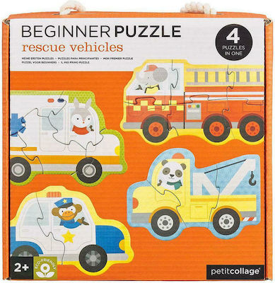 Kids Puzzle Οχήματα Διάσωσης for 2++ Years 16pcs Petit Collage