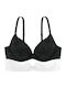 Sonia Plunge Plunge Bra without Padding Underwire Black/White