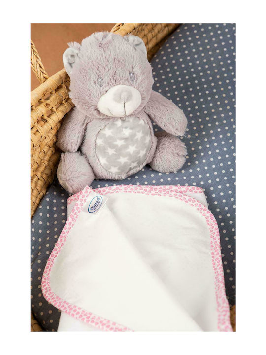 Dimcol Sleeping Bears Wasserdichtes Spucktuch White-Pink 60x100cm. 1Stück