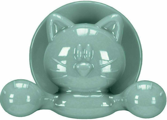 Kleine Wolke Jolly Cat Άγκιστρο Μπάνιου Διπλό με Βεντούζα ​8.3x4.8cm Green