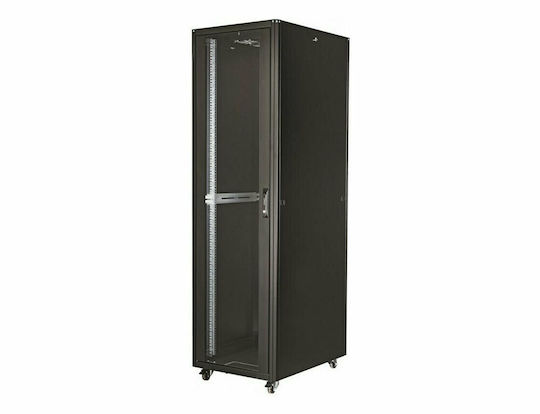 Trio Επιδαπέδια Καμπίνα Rack 36U 60x60x180cm Μαύρο ELGT36U6060BL111