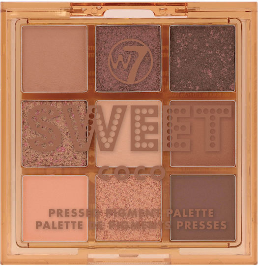 W7 Cosmetics Sweet Παλέτα με Σκιές Ματιών σε Στερεή Μορφή Coco 8.1gr