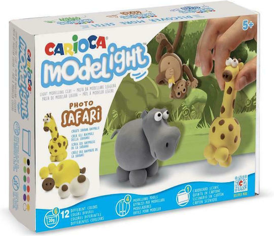 Carioca Modelight Maxi Play Box Safari Παιδικός Πηλός Σετ Πολύχρωμος