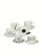 Tognana Graphic Set of Cups Tea Porcelain White 200ml 6pcs