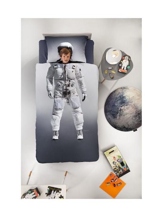 Saint Clair Kids Quilt Set Single with Pillowcase Space Gray 160x230cm