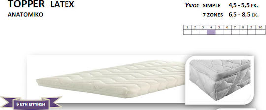 Douceur Ανώστρωμα Firm 7 Zones Μονό Latex 90x200x8.5εκ.