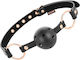 Dream Love Begme Black Edition Vegan Leather Ball Gag Cagulă în Culoare Negru