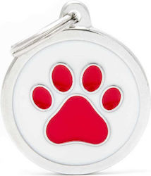 My Family Charms Dog ID Circular White Metal Large