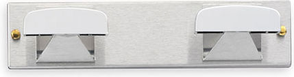 Inofix Стенна Закачалка Метална 2 Места Хром 19.2x4.5x4см