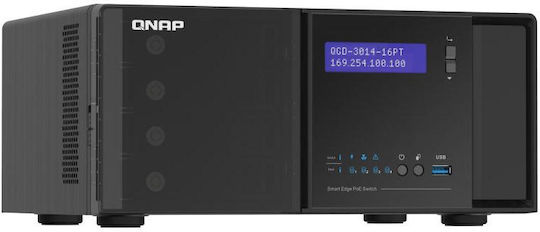 QNap QGD-3014-16PT Managed L2 PoE++ Switch με 14 Θύρες Gigabit (1Gbps) Ethernet και 2 SFP Θύρες