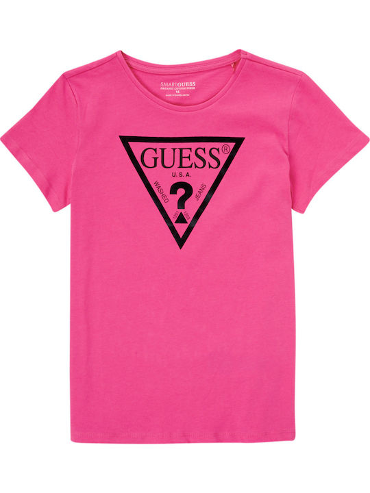 Guess Tricou pentru copii Roz