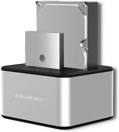 Qoltec 5316 Docking Station for 2 Hard Drives SATA 2.5" / 3.5" with Connection USB 3.0 (50316)