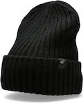 4F Beanie Ανδρικός Σκούφος με Rib Πλέξη σε Μαύρ...